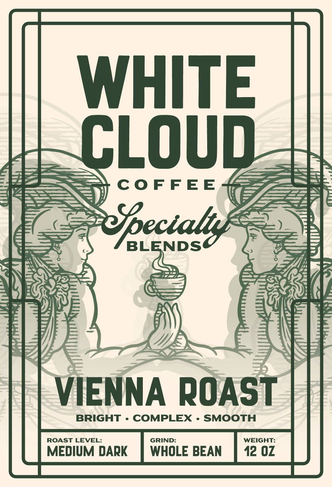 Vienna Roast medium dark whole bean coffee from White Cloud Coffee